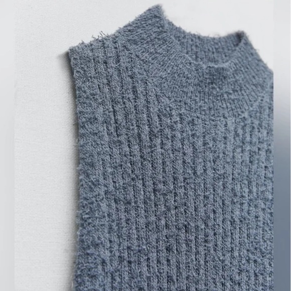 Zara Chenille Sleeveless Sweater Dress - Picture 2 of 2